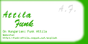 attila funk business card